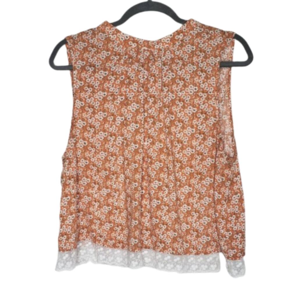 FOREVER 21+ Crop Top High Tie Neck Orange SZ 3X